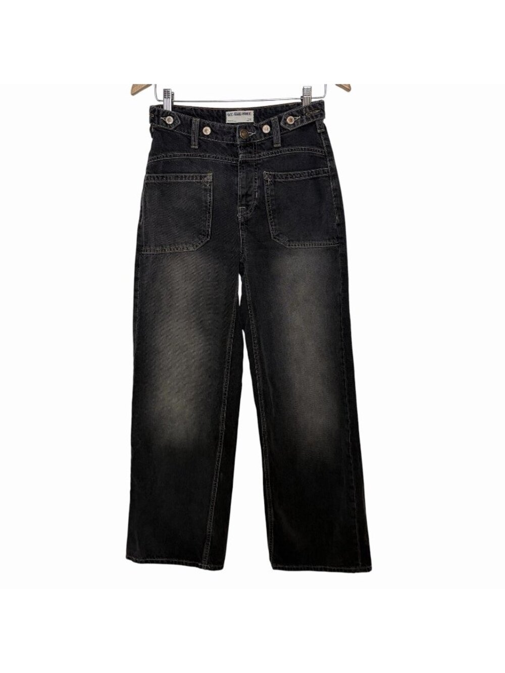 We The Free black wide leg palmer jeans size 24
